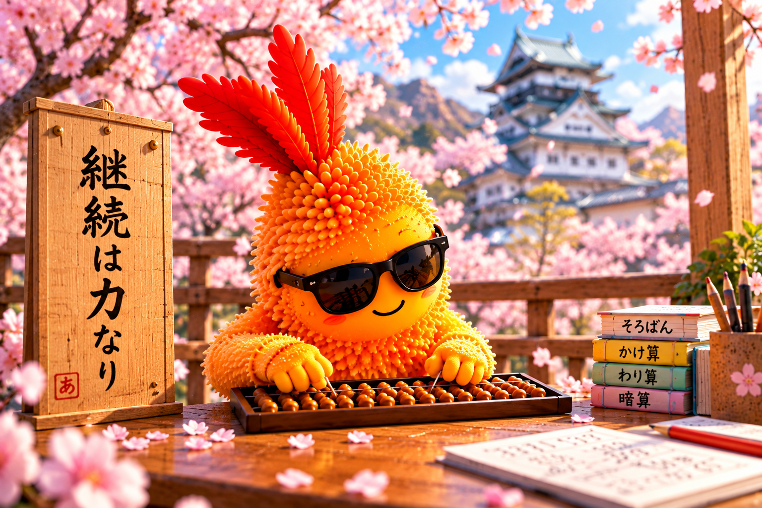 桜咲くそろばん教室