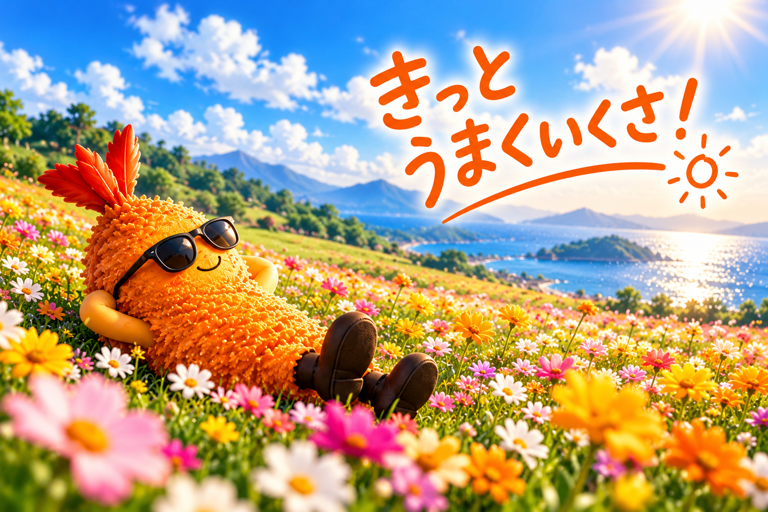 きっと大丈夫、花畑でひと休み